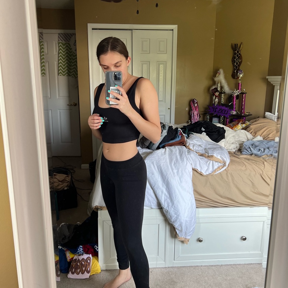 Plain black garage leggings